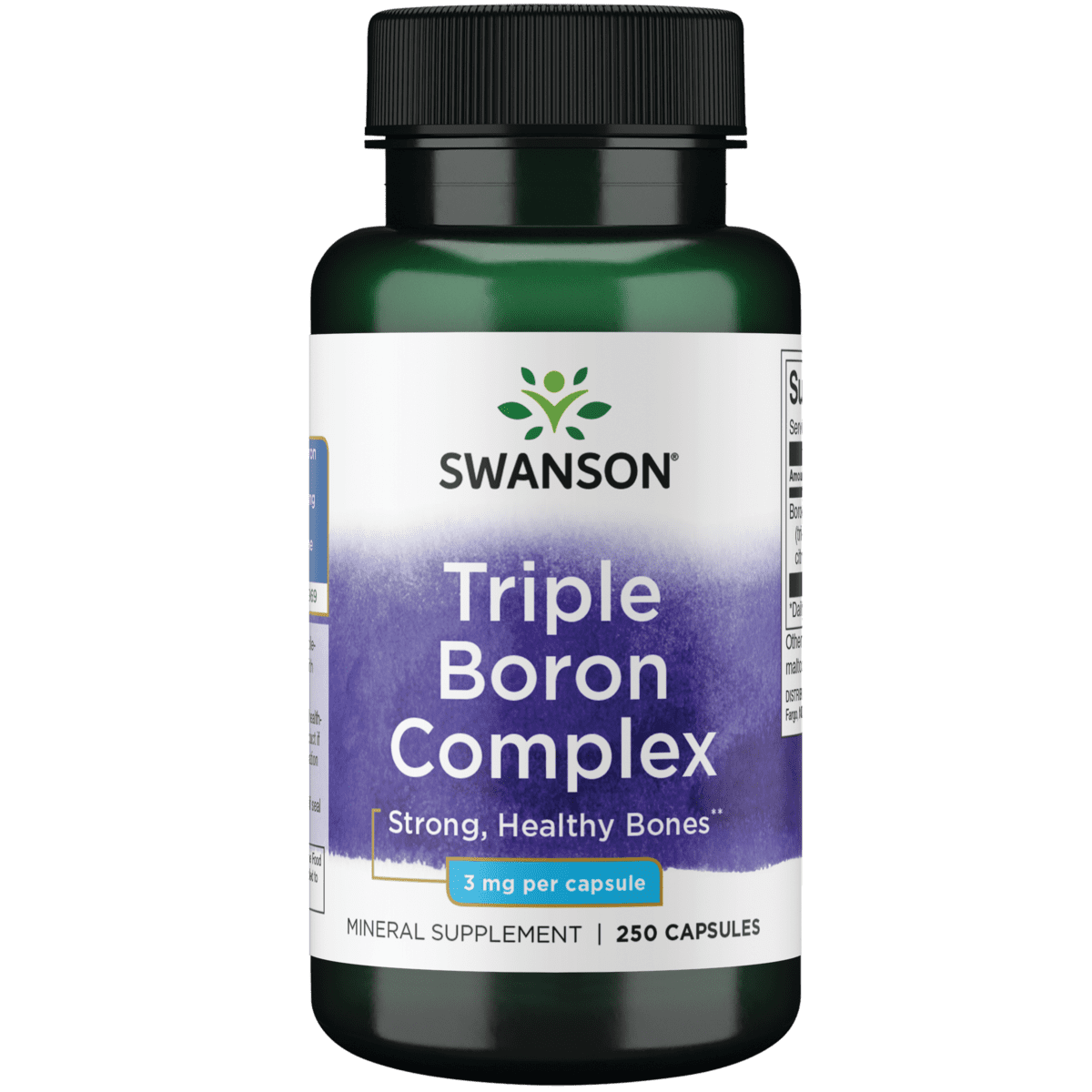 Swanson Triple Boron Complex Capsules, 3 mg, 250 Count