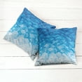 thumbnail image 6 of Ambesonne Blue Throw Pillow Cover 2 Pack, Mosaic Triangle Graphic, 20", Pale Blue, 6 of 7