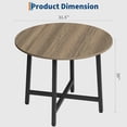 thumbnail image 4 of 31.5" Round Dining Table Seats 2-4, Wood Top Metal Frame, Space Saving Kitchen Table, Chairs Not Included, 4 of 7