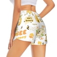 thumbnail image 3 of Goofa Farm Bee Cute Honey Printed Women 2 in 1 Running Shorts,Quick Dry Athletic Workout Shorts,High Waisted Athletic Shorts with Liner Pockets-X-Large, 3 of 9