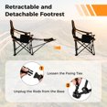 thumbnail image 3 of Folding Camping Chair with Footrest Camping Lounge Chair with Carry Bag, 3 of 8