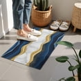 thumbnail image 4 of Blue Marble Gold Wave Pattern Door Rugs,Washable Non Slip Door Mats Indoor,Decorative Door Mats,Entry Mat Indoor for Entrance,Bedroom,Kitchen,Bathroom,16"x24", 4 of 6