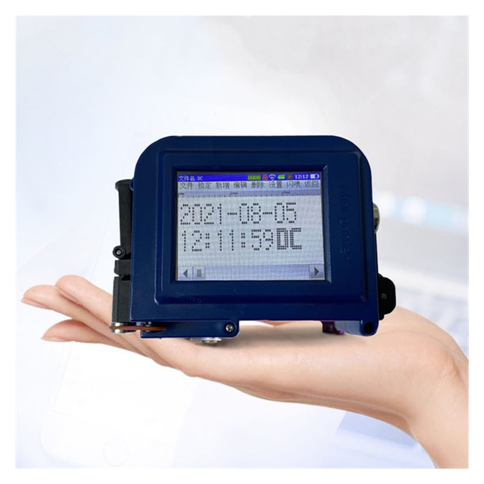 English 12.7mm Touch Screen QR Bar Batch Code Date Logo Expiry Label Portable Handheld Jet Thermal Inkjet Printer ,Compact Design