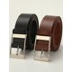 thumbnail image 1 of 2pcs Men Square Buckle Casual Belt For Daily Life, 1 of 3