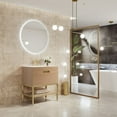 thumbnail image 3 of Eviva Iris 30"W x 19"D Oak Freestanding Bathroom Vanity with White Solid Surface Integrated Sink Top, 3 of 8