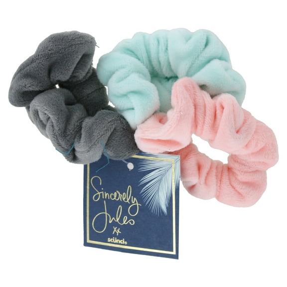 Scunci Sincerely Jules Hair Scrunchies, Assorted Colors, 3-Pieces