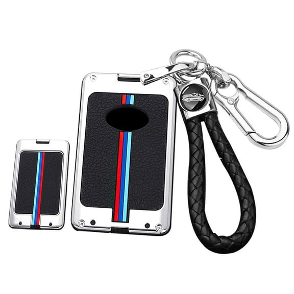 Metal Key Fob Housing Silicon Key Cover Fit for Lexus Card Shape Remote,Stylish Car Key Case Compatible with LX570 LS460 LX600 2016-2022 Key Remote