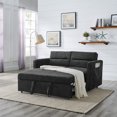 thumbnail image 6 of Onbeam Futon Sofa Bed with Pull Out Convertible Bed Sleeper Sofa Couch Adjustable Back Loveseat for Living Room - Black, 6 of 9