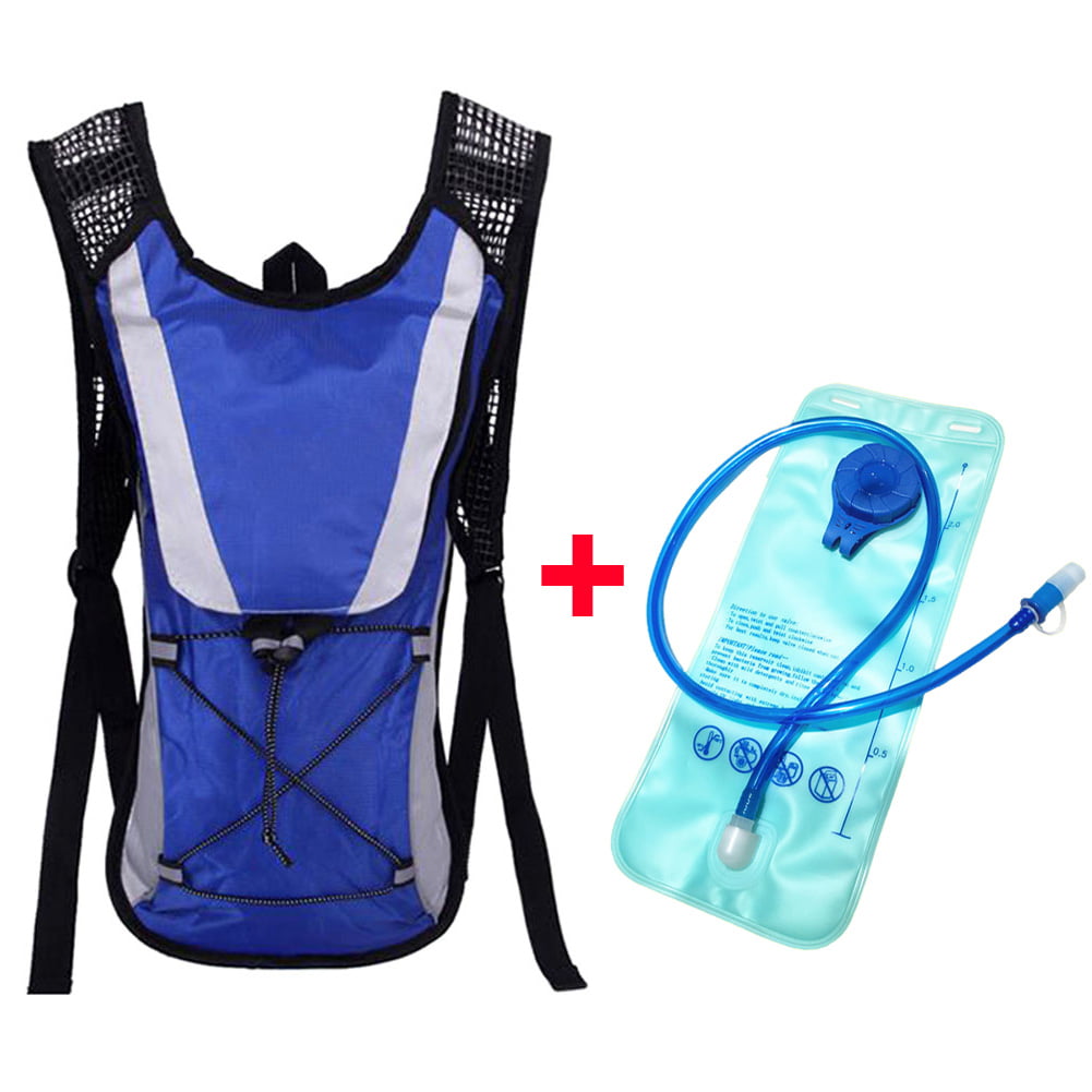 2L Water Bladder Bag BackPack Hydration System Pack Hiking Camping Biking FI 