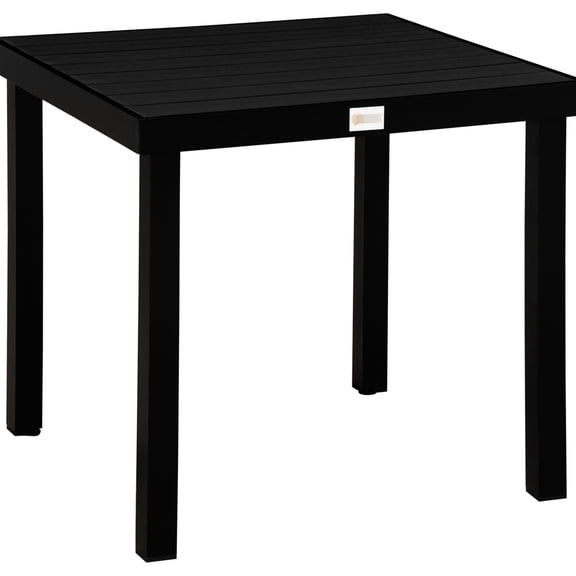 Square Patio Dining Table with Aluminum Legs / Stable on Uneven Surfaces