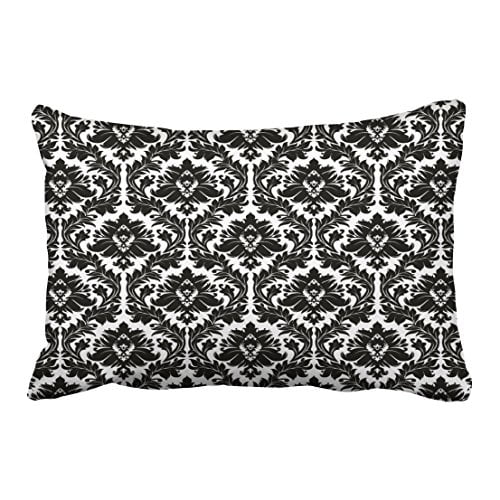 WinHome Decorative Black and White Gorgeous Pattern Pillow Home ...