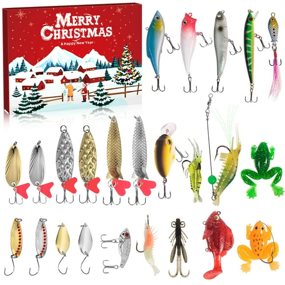 Calendario de Adviento Fishing 2024 con juego de señuelos de pesca VIB