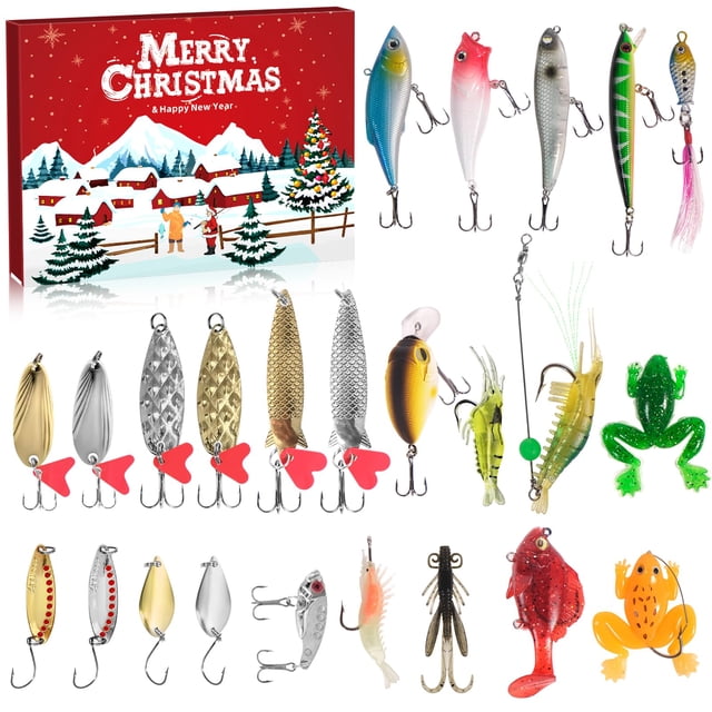 Calendario de Adviento Fishing 2024 con juego de señuelos de pesca VIB