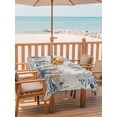 thumbnail image 2 of Outdoor Tablecloth with Umbrella Hole for Patio/Picnic/Party/Camping, Blue Eucalyptus Coastal Waterproof Table Cloth Rectangle Table Cover Washable, Beach Starfish Shell Nautical Rustic (54"x 80"), 2 of 8