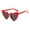 Red, variant on Vintage Eye Sunglasses Heart Shaped High Translucency Lens Trendy Retro Decorative Cosplay Sun Glasses for Women
