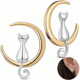 thumbnail image 1 of Aretes De Plata S925 Luna Y Gato Diseño Malubero Malu1745, 1 of 3