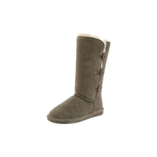 Bearpaw - Bearpaw Boots Womens Lauren Toggle Cow Suede Sheepskin 1656W - Walmart.com - Walmart.com