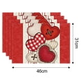 thumbnail image 4 of Ensemble de 4 Sets de table Réutilisables pour Décoration de table de Cuisine de la Saint-Valentin, 4 of 5