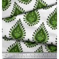 thumbnail image 3 of Soimoi Green Cotton Duck Fabric Floral Block Fabric Prints By Yard 42 Inch Wide, 3 of 3