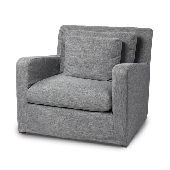 Mercana Denly Iii Castlerock Gray Slipcover Upholstered Arm Chair