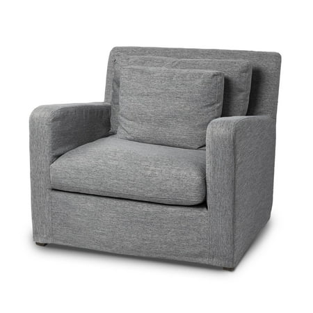 Mercana Denly Iii Castlerock Gray Slipcover Upholstered Arm Chair