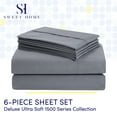 thumbnail image 5 of Sweet Home Collection 1500 Series 6 Piece Ultra Soft Microfiber Sheet Set, Full, Gray, 5 of 5