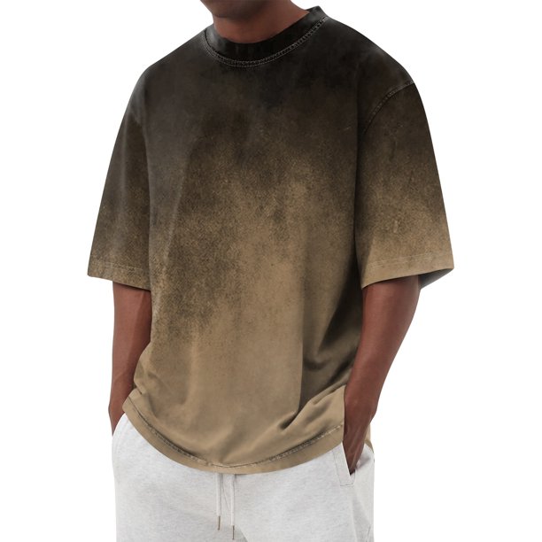 Summer Men's Popular T-shirt Printed Round Neck Short Sleeve T-shirtS