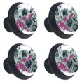 thumbnail image 1 of 4 Pcs Skull Knobs for Kitchen Cabinet Cupboard Dresser Bookcase Drawer Pulls Handles Round Home Decor, 1 of 5