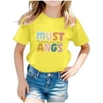 thumbnail image 1 of Soki Summer Clothes New Short Sleeve Graphic T-Shirt Round Neck Tops for 2-14 Years Girls, 1 of 3
