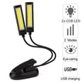 thumbnail image 1 of Mefallenssiah Flexible Usb Clip-On 2X Cob Led Light Reading Study Desk Table Lamp Rechargeable, 1 of 9
