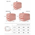 thumbnail image 3 of Fsddascl Orange Red Checkered Toaster Cover 4 Slice, Large Kitchen Appliance Covers, Farmhouse Buffalo Plaid Toaster Oven Cover with Loop, Bread Machine Cover Polyester Dust Cover Protection, 3 of 5