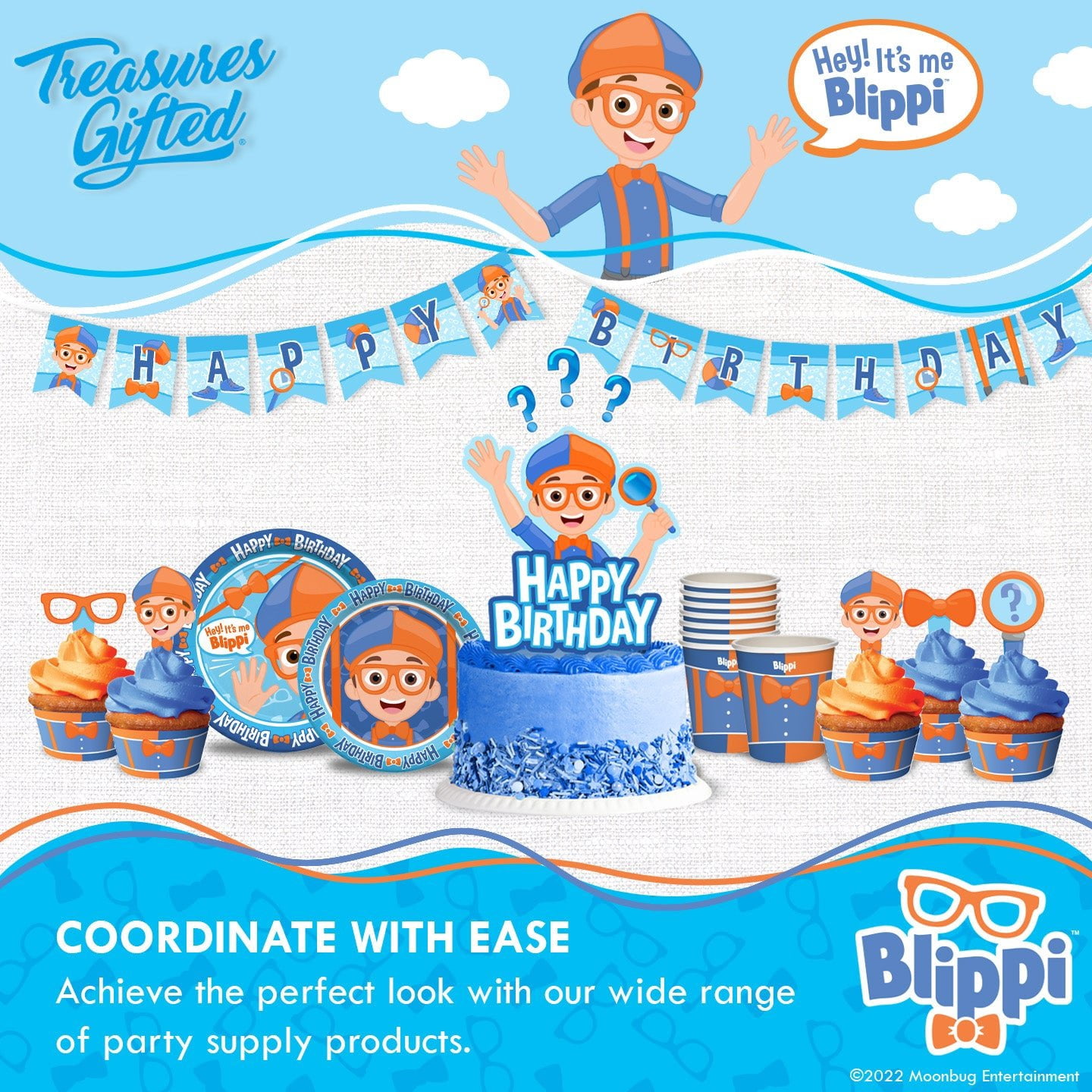 Blippi Cupcake Toppers & Blippi Cupcake Wrappers