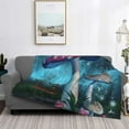 thumbnail image 2 of Yiaed Fantasy Mushrooms Print Blanket Throw Blanket Soft Cozy Flannel Blanket for Home Bed Sofa Couch Chair-40"x30", 2 of 6