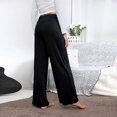 thumbnail image 3 of Women Casual Loose Solid Color Yoga Sport Long Pants Wide Leg Pants, 3 of 6