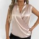 thumbnail image 3 of Camiseta sin mangas con cuello en V para mujer - Escote con volantes, tejido ligero, primavera/verano - Tallas S-XL, ropa informal/de fiesta, 3 of 8