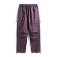 thumbnail image 5 of sususu Sweatpants Men Loose Fit,Men's Casual Straight Fit Trousers Water Outdoor Hiking Workwear Comfortable Loose Daily Wear Pants,Purple,XL, 5 of 6