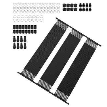 KFFKFF Solar Pool Heating System, 4 x 10 ft HDPE Panels (4 Units) - Sturdy & Weather-Resistant, Includes Full Accessories, Compatible Solar Pool Panels–Increases Water Temperature