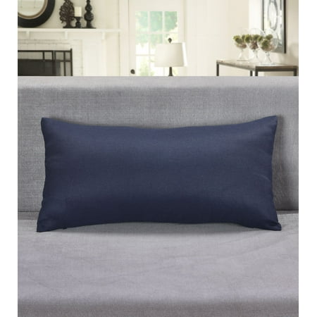 Aiking Home Breathable Solid Faux Linen Lumbar Throw Pillow Case