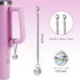 thumbnail image 4 of 6 Pack 12mm Diamond Straw Cover Cap for Brumate Era 30&40 Oz Cup and 2 PCS Crystal Ball Handle Charm Accessories, Reusable Silicone Straw Topper Accessories(6+2), 4 of 8