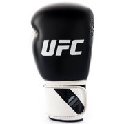 UFC Compact Bag Gloves - L/XL, White/Black - Heavy Bag Training Gloves for Boxing & Mixed Martial Arts, with Form-Fit Ergonomic Hand Compartment