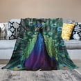 thumbnail image 5 of FCXZI Peacock Feathers Album Soft Flannel Blanket for All Seasons 40*50in, 5 of 7