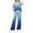 #A07-Royal Blue, variant on Abcomgle Lounge Sets for Girls 10-12 Girls 2 Piece Outfits Gradient Short Sleeve T-Shirts and Wide Leg Pants Set Cute Casual Girls Activewear Sets,13-14 Years