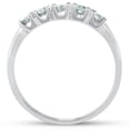 thumbnail image 2 of Pompeii 1/4Ct Five Stone Lab Grown Diamond Stackable Wedding Ring 10k White Gold (FG,VS), 2 of 3