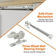 thumbnail image 6 of 24" x 80" 10-Lite Clear Glass Pocket Door with Soft Close, Solid Door Panel & Pocket Door Hardware & Frame, Bathroom Door, Bedroom Door, Pre-finished & Paintable, White, 6 of 11