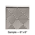 thumbnail image 1 of FASÄDE Miniquattro Decorative Vinyl Backsplash Panel in Brushed Nickel (6X6 Inch Sample), 1 of 5