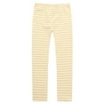 thumbnail image 1 of Richie House Little Girls Beige White Thick Stripe Stretchy Standard Leggings 4/5, 1 of 2