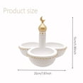 thumbnail image 2 of Ceramic Decorative Mosque Ornament with Crescent Dome Design for Home and Event Tabletop Display Islamic Art Decor, 2 of 4