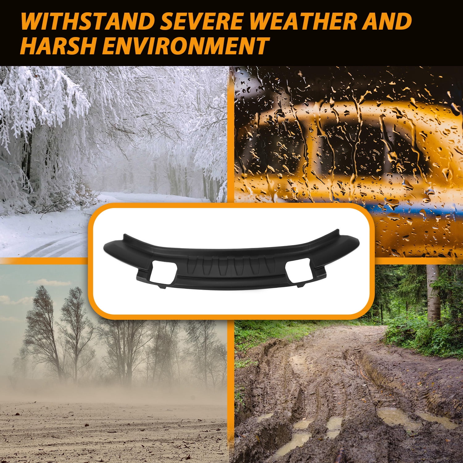 KOJEM Front Bumper Lower Valance for 2009-2014 Ford F150 4WD Replace for 9L3Z17626B FO1095228C with Fog Light Holes Air Dam Deflector Valance Panel