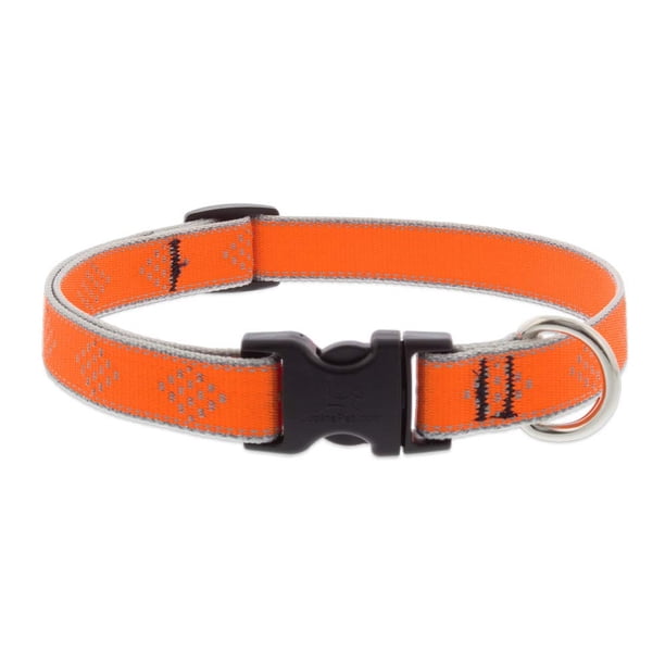 Collar para perro Lupine con luces altas reflectantes, color naranja, tamaño pequeño