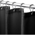 thumbnail image 1 of Black Shower Curtain 180 X 180cm, Black Waffle Shower Curtain, Fabric Shower Curtain With Waffle Weave, Hotel Quality Bathroom Shower Curtains (black), 1 of 5